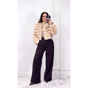 Jaqueta Puffer Pelúciada - Bege