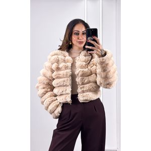 Jaqueta Puffer Pelúciada - Bege