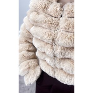 Jaqueta Puffer Pelúciada - Bege