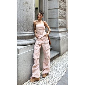 Corset Assimétrico Jeans sem alça - Rose Claro