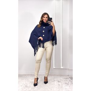 Calça Skinny Resinada Cinto Strass - Bege