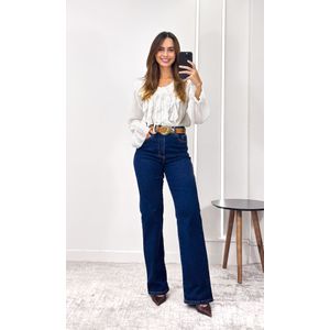 Camisa Crepe com Babados - Branco
