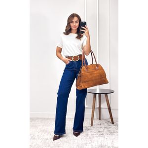 Blusa Tricô Modal Gola Trabalhada - Branco