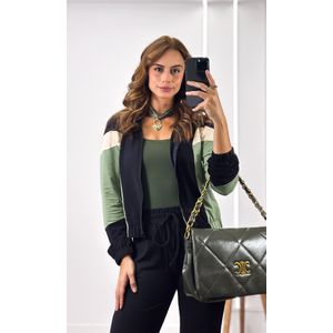 Conjunto Sport Jaqueta e Calça - Verde/Preto