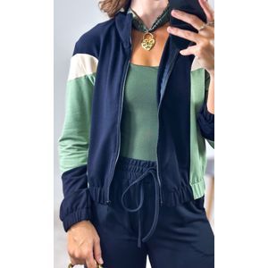 Conjunto Sport Jaqueta e Calça - Verde/Preto