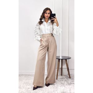 Calça Alfaiataria Geovania - Bege