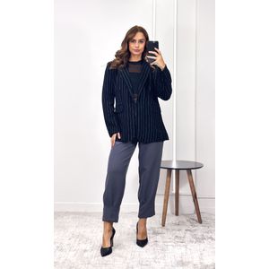 Calça Alfaiataria Cenoura - Cinza