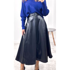 Blusa Curta Tricô Modal Eloá - Azul Escuro
