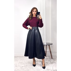 Blusa Curta Tricô Modal Eloá - Bordô