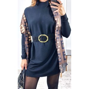 Poncho Tricô Modal - Preto
