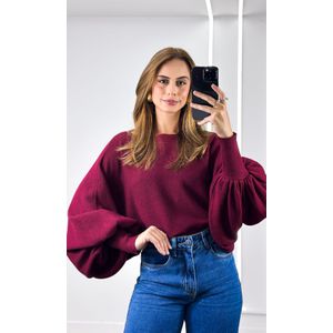 Blusa Ampla Tricô Modal Eloá - Marsala