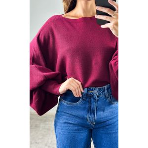 Blusa Ampla Tricô Modal Eloá - Marsala