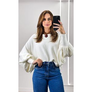 Blusa Ampla Tricô Modal Eloá - Off