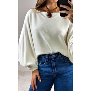 Blusa Ampla Tricô Modal Eloá - Off