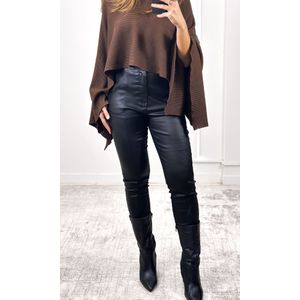 Blusa Ampla Tricô Eloá Golão - Marrom