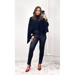 Blusa Ampla Tricô Eloá Golão - Preto