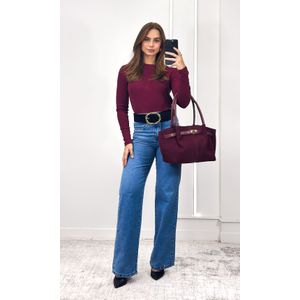Blusa Cacharrel Manga Longa - Marsala