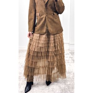 Maxi Blazer Suede - Marrom