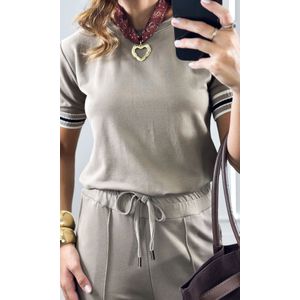 Conjunto Blusa e Calça Maytê - Caqui