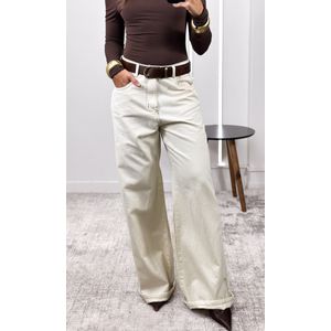 Calça Jeans Baggy - Bege