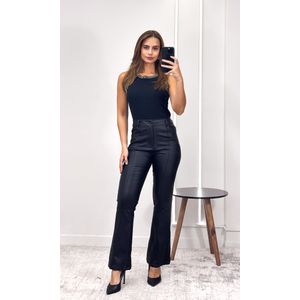 Regata Ribana Gola Bordada - Preto