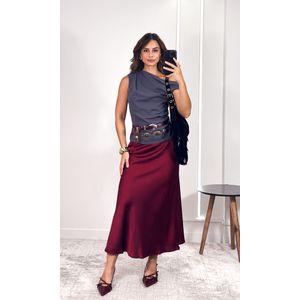 Blusa Ombro a Ombro - Cinza