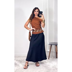 Blusa Ombro a Ombro - Marrom