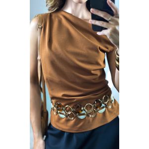 Blusa Ombro a Ombro - Marrom