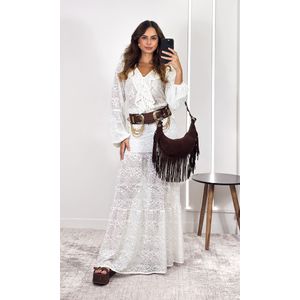 Bata Rendada Hael - Branco