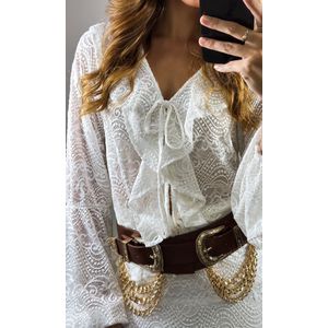 Bata Rendada Hael - Branco