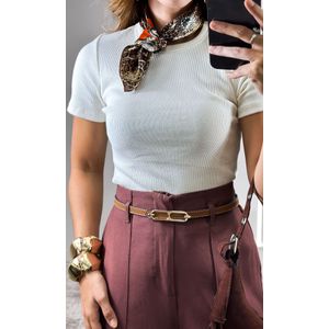 Calça Wide Leg com Cinto Dolia - Marrom