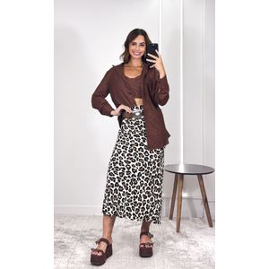 Camisa com Top - Marrom
