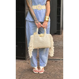 Blusa Peplum Jeans Equivoco - Azul
