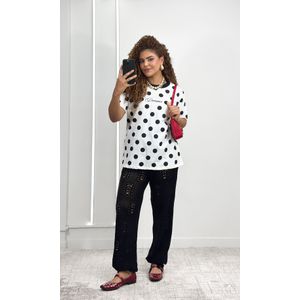 Calça Aladim Crochê - Preto