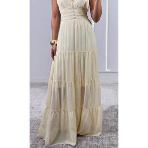 Vestido Longo Chiffon - Amarelo Candy