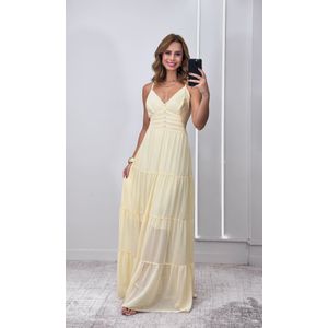 Vestido Longo Chiffon - Amarelo Candy
