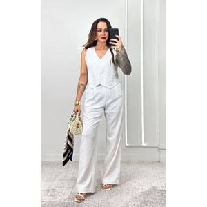 Colete Clássico Linho - Branco