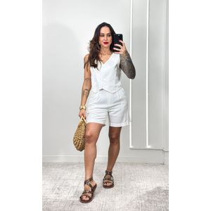 Colete Clássico Linho - Branco