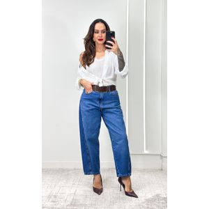 Calça Jeans Balloom Recortes - Azul Nebulizado