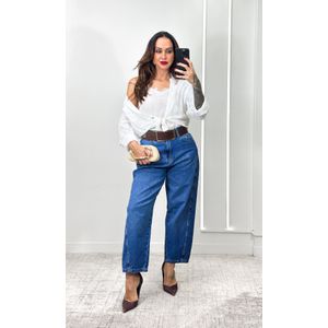 Calça Jeans Balloom Recortes - Azul Nebulizado