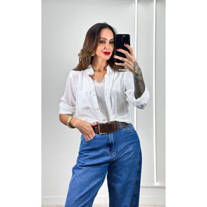 Calça Jeans Balloom Recortes - Azul Nebulizado