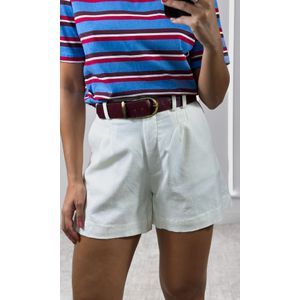 Short Linho Cinto Ráfia - Branco