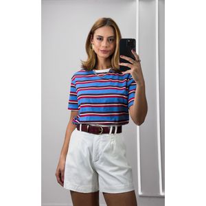 Short Linho Cinto Ráfia - Branco