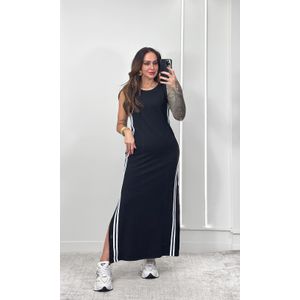 Vestido Cavado Malha Track - Preto