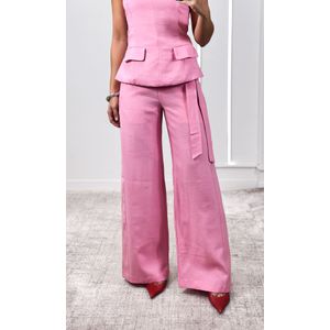 Corset Mini Decote V - Rosa Candy