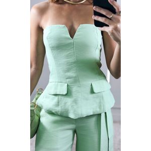 Corset Mini Decote V - Verde Candy