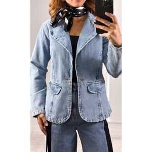 Calça Jeans Wide Leg Track - Azul/Preto/Branco