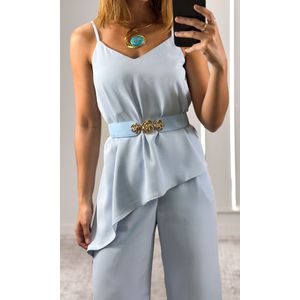 Conjunto Assimétrico Cinto Flor - Azul
