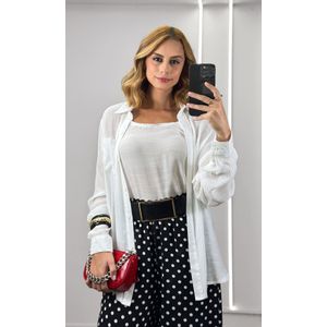 Camisa com Regata Renda - Branco