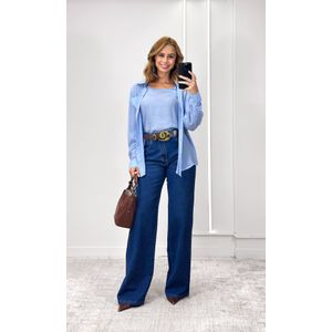 Camisa com Regata Renda - Azul